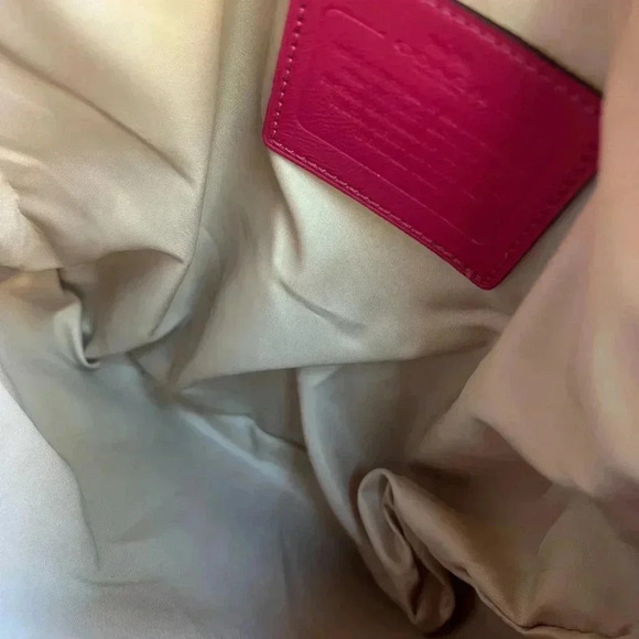 Coach Getaway Signature Shoulder Bag - Pink Nylon Crossbody 9x10 - Picture 10 of 14